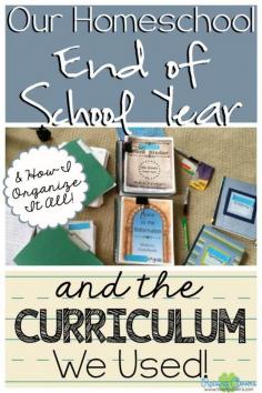 The End of Our Homeschool Year & The Curriculum We Used by Raising Clovers - Probably one of the number one questions I get asked as a homeschool mom is, "What curriculum do you use?" I FINALLY answer that questions & show you how I close out our homeschool school year. Enjoy this post…& the video at the end that takes you through our school room & material! http://www.raisingclovers.com/2015/05/28/the-end-of-our-school-year-curriculum-we-used/