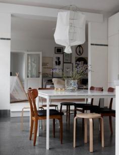 dining space in kitchen of old shop turned home in malmö