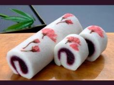 Japanese Sakura Cake Roll