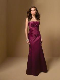 Princess Strapless Sleeveless Elastic Woven Satin Floor-Length Formal Dress