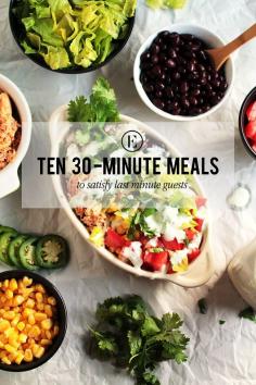 Ten 30-Minute Meals to Satisfy Last Minute Guests #theeverygirl