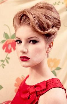 
                    
                        I could SO go over-the-top with vintage hair and makeup for my wedding and I would love every single second of it!
                    
                