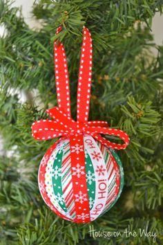 
                        
                            ribbon crafts | Christmas Ribbon Ornament Craft - House on the Way
                        
                    
