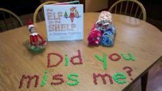 This could be a cute way to bring back the Christmas Elf on a shelf.