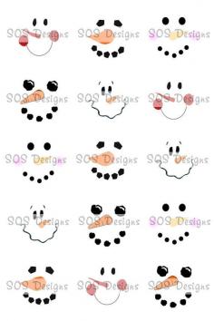 Snowman Faces-for future snowman crafts