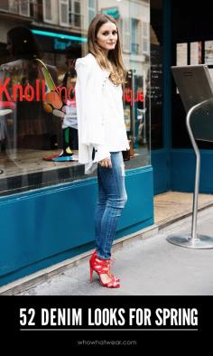 olivia white shirt red shoes