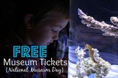 
                    
                        FREE Museum Tickets for all: National Museum Day: Find out how you can snag free tickets to participating museums in your area
                    
                