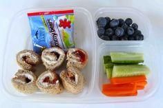 
                    
                        kids lunch ideas--so cute that I might have to start packing some of these ideas for my own lunch...peanutbutter and jelly roll-up sandwiches cut like sushi rolls? um, yes.
                    
                