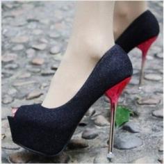 Free Shipping Black Women's Platform Peep Toes Stilettos Sandal High Heel Shoes | eBay