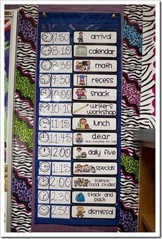 
                    
                        Daily picture schedule cards--This would be AMAZING. Probably one of the reasons I currently have a few of those pocket charts on my Amazon Wish List.
                    
                