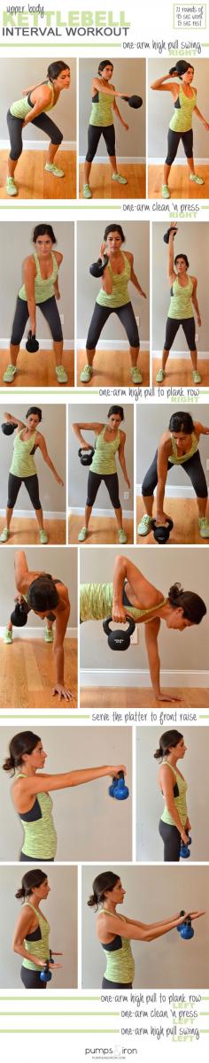 My last upper body workout using kettlebells was a big hit.