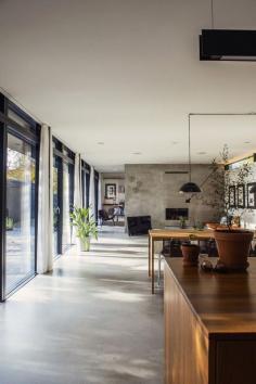 Simple Living (4) living room, concrete floor, sheers, open plan