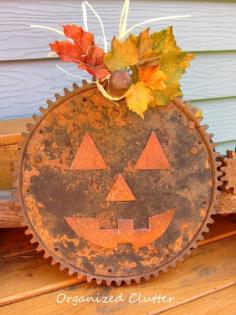 Repurposed Junk Jack o'Lantern