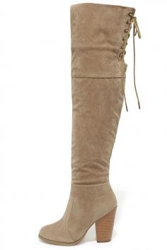 
                        
                            Mountain Crest Nude Suede Over the Knee Boots ==
                        
                    
