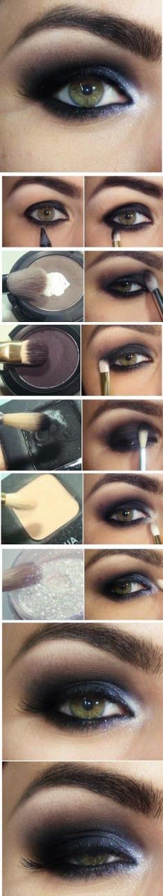 How to : Black Eye with Glow Inspired Makeup Tutorials / Best LoLus Makeup Fashion #hooded lids