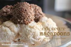 
                    
                        Are you looking for a healthy dessert?  These Coconut Macaroons are Vegan and Sugar Free!  We LOVE macaroons but almost all of them have eggs as a main ingredient and my son is allergic to eggs.  So there are perfect :)!
                    
                