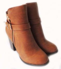 
                        
                            NEW FASHION WOMEN ZIPPER STACKED CHUNKY HEEL STRAPPY ANKLE BOOTS BUCKLE / TAN
                        
                    