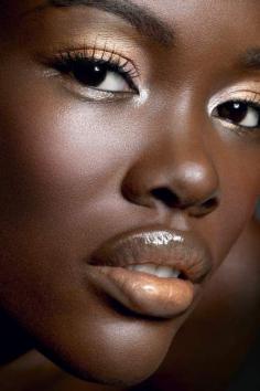 Great natural makeup on beautiful brown skin