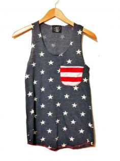 American Flag Tank Top //Pocket Tank// by busyspinningthread, $23.00 cute for Fourth of July