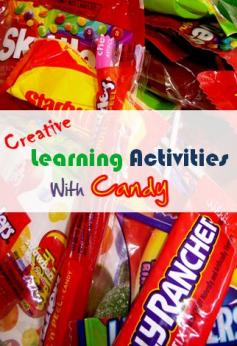 Creative learning activities using candy. For all the Halloween Candy! #LearnActivities