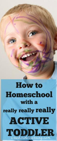 good description of what it was like.......How to homeschool with a very active toddler. | Creekside Learning