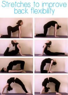 Yoga back bend stretches, poses to improve flexibility and relieve back pain