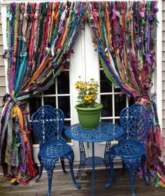 Boho curtains! Different colors of fabric to match any style. Very cozy and fun!!!! Each set is one of a kind standard size 32x84 alternate