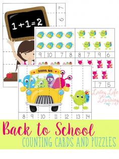 Use these back to school clip on cards and puzzles to start your year off right: Use these back to school clip on cards and puzzles to start your year off right