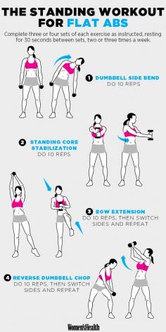 Dumbbell flat abs workout
