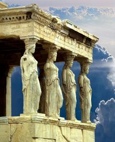 Porch of the Caryatids, Parthenon, Athens, Greece Against the Blue Sky ♥ On my bucket list!