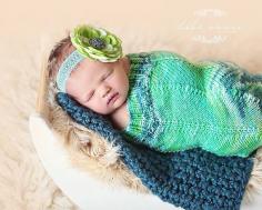 
                    
                        Blue and Green Chevron Newborn Baby Cocoon by LeosLovelyTreasures
                    
                