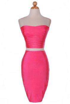 Dynamic Duo Strapless Two Piece Set - Pink