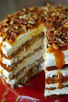 
                        
                            Caramel Apple Mousse Cake is layers of apple cake and creamy caramel mousse. This apple dessert is perfect for fall!
                        
                    