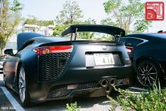 While the LFA is no doubt an interesting car, we passed them over but were curious to inspect closely what appeared to be a vinyl wrapped version, only to resolve it was born that way — in matte black.