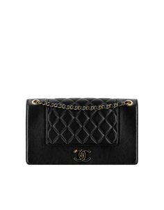 Iridescent sheep flap bag with... - CHANEL