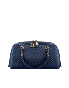 Lambskin bag embellished with chevron... - CHANEL