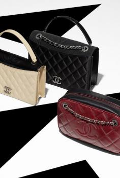 Small calfskin flap bag embellished... - CHANEL