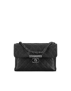 Supple calfskin flap bag with a... - CHANEL