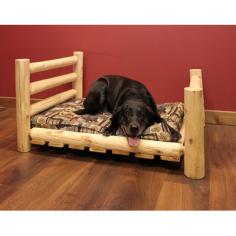 Help your dog relax after a busy day's adventures on this Cedar Dog Bed. This white cedar log bed is just what the doctor ordered after a day full of sniffing pine cones and chasing squirrels. Constructed from the same natural cedar logs used to make human furniture, this raised bed is designed for a lifetime of reliable use and canine enjoyment. It can be painted or stained to match any indoor or outdoor decor. The choice is yours. Many owners prefer to leave their Cedar Dog Beds unfinished to enjoy the natural look and wonderful smell of the white cedar logs. Available in your choice of sizes, these dog beds are manufactured in the United States of America. Size InformationSmall: 23L x 30W x 20H inches Medium: 31L x 40W x 20H inches Large: 34L x 48W x 20H inches About Lakeland Mills Inc. Since its founding in 1923 in Holly, Mich, Lakeland Mills Inc. has expanded into a rapidly growing manufacturer of a wide variety of furniture. Now located in Edmore, Mich, the company's 113,000-square-foot plant produces everything from bedroom furniture and living room sets to Adirondack chairs and pergolas. Lakeland Mills attributes its success to innovative designs and extraordinary customer service.