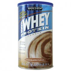 Country Life - Biochem 100% Whey Protein Powder Chocolate Flavor - 30.8 oz. (1.9 lbs.) Biochem's 100% Whey Protein contains 100% pure Ultra-Filtered/Micro-Filtered (UF/MF) Whey Protein Isolate, the finest quality and most easily assimilated whey protein isolate on the market. The Micro-Filtration method isolates the natural whey proteins in a highly concentrated form without fat. This process leaves 99% of the peptides undamaged and undenatured. Biochem's 100% Whey Protein is free of artificial hormones including rBST and rBGH. 100% Whey Protein is rich in the highly bioactive fractions glycomacropeptide and beta-lactoglobulin, immunoglobulin, glycopeptides and lactoferrin, plus amino acids that support muscle tissue. Sweetened with organic evaporated cane juice syrup. Provides high levels of branched-chain amino and glutamic acids, plus a perfect ratio of other amino acids. Typical Amino Acid Profile Amino Acid g/serving Amino Acid g/serving Amino Acid g/serving Aspartic Acid 2.22 Valine 1.18 Lysine 1.71 Threonine 1.49 Isoleucine 1.32 Arginine 0.39 Serine 0.92 Leucine 1.98 Proline 1.23 Glutamic Acid 3.03 Tyrosine 0.48 Cystine 0.46 Glycine 0.37 Phenylalanine* 0.57 Methionine 0.39 Alanine 1.14 Histidine 0.24 Trytophan* 0.17 * Phenylalanine and Tryptophan are not added to this product; thay are naturally occurring in the whey. Wheat & Gluten Free 20 g Protein per serving Free of artificial hormones Fat Free & 99% Lactose Free Mixes Easily Biochem Sport & FitnessSports and fitness have become an American way of life. From the serious bodybuilder to the weekend warrior, Americans have turned their energy toward individual peak performance. Each product within the BIOCHEM Sports and Fitness System is unique, nutritionally balanced, and has been carefully formulated to target the right enzymatic systems within the body so that each individual can achieve maximum performance.