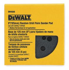 Dewalt, Dw4382, Sander Accessories, Material Removal Accessories, Backing Pads, Na 5" Psa Pad - Medium Dewalt Replacement Parts Are Built With Quality And Are Very Durable. Replace A Worn Out Part Or Have Extra Parts On Site For A Quick Fix. These Are A Must Have For Any One Working With Dewalt Tools. Features: 5" Psa Replacement Pad - Zero Hole Pad For Sanders Without Dust Collection - Dewalt Is Firmly Committed To Being The Best In The Business, And This Commitment To Being Number One Extends To Everything They Do, From Product Design And Engineering To Manufacturing And Service.