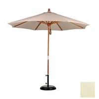 Large 9-foot-diameter canopy8 marenti wood ribs Strong and resilient resin hub Deluxe pulley lift system Durable 1.5-inch marenti wood pole. A classic symbol of summertime relaxation, the California Umbrella 9 ft. Marenti Wood Market Umbrella offers all the benefits of a traditional wood market umbrella. The hallmark of this umbrella is its beautiful 100% marenti wood pole and rib system. The dark-stained finish over traditional marenti wood is perfect for outdoor dining rooms and poolside decor. The deluxe pulley lift system ensures a long-lasting shade experience suitable for commercial settings. And the generous 9-foot canopy comes in a wide variety of fabric options, offering the highest level of customization. About California UmbrellaCalifornia Umbrella is known for producing high-end, quality patio umbrellas and frames for over 50 years. The California Umbrella trademark is immediately recognized for its standards in engineering and innovation among all the brands in the United States. As a leader in the industry, California Umbrella strives to provide you with products and service that will satisfy even the most demanding consumers. Its umbrellas are constructed to give the consumer many years of pleasure, and its canopy designs are limited only by the imagination. California Umbrella is dedicated to providing artistic, innovative, fashion-conscious, and high-quality products for all your needs. Color: Sunbrella Canvas.