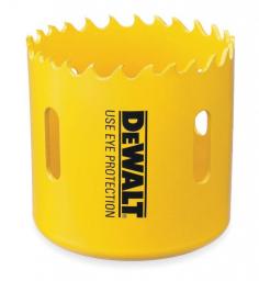 Dewalt, D180046, Hole Saws, Drilling Accessories, 2-7/8 Inch, Yellow 2-7/8" Bi-Metal Hole Saw The Dewalt 2-7/8" Bi-Metal Hole Saw Is An Extremely Durable And Useful Attachment. Use This To Increase Your Cutting Efficiency And Decrease Your Work Time. Superior Build Quality Means You Will Use Less Blades On Your Jobs. A Must Have For Any Professional Or Do-It-Yourselfer. Features: Double Tooth Design Strengthens Each Tooth For Longer Life And Improved Durability - Sharper Tooth Geometry Cuts Material Faster For Faster Drilling - Thick, Hardened Backing Plates Prevent Thread Stripping - Deep Cut Style Holes Saws Will Cut 2X Material In 1 Pass - Increased High Speed Steel Height (Highest In The Industry) Improves Hole Saw Durability - Specifications: Hole Saw Size: 2-7/8" - Max Speed: 120 Rpm - Dewalt Is Firmly Committed To Being The Best In The Business, And This Commitment To Being Number One Extends To Everything They Do, From Product Design And Engineering To Manufacturing And Service.