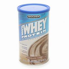 Biochem by Country Life - 100% Whey Protein Powder Chocolate - 15.4 oz. (440 g) BioChem 100% Whey has been a pioneer in crafting whey protein for over 15 years and continues to be a leader in whey proteins today. They ensure their protein is the highest quality, by sourcing from grass fed cows and using only non-GMO ingredients. BioChem 100% Whey is undenatured and made by using a cold process, chemical-free micro-filtration/ultra-filtration method that removes most of the unwanted lactose, cholesterol, and unwanted fat, creating a pure whey protein isolate. Their whey protein isolate is sourced and made in the USA and results in a great tasting whey protein that retains some of the immunoglobulins and lactoferrin as well as the three important branch-chained amino acids. This makes BioChem whey protein your pure solution to adding protein to your diet, afterexercise recovery, or even supporting your weight management goals. Crafted in their certified gluten-free facility, this delicious protein mixes easily to form a smooth and creamy shake or try as a as a complement to your morning oatmeal. Choose from one of their three Classic flavors: a light Vanilla from Vanilla Beans, creamy Chocolate from Cocoa, or their natural flavor. No artificial flavors, colors, or sweeteners. 20g of protein Gluten-Free and soy free Non-GMO Free of artificial hormones including rBST and rBGH 99% lactose free Easily digestible Biochem Sport & FitnessSports and fitness have become an American way of life. From the serious bodybuilder to the weekend warrior, Americans have turned their energy toward individual peak performance. Each product within the BIOCHEM Sports and Fitness System is unique, nutritionally balanced, and has been carefully formulated to target the right enzymatic systems within the body so that each individual can achieve maximum performance.
