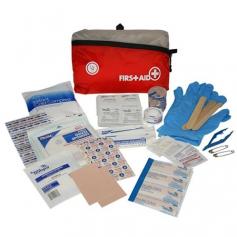 FEATHERLITE FIRST AID 3.0 The FeatherLite First Aid Kit 3.0 contains an assortment of first aid supplies needed to treat a variety of minor injuries. The outer case is constructed of durable, lightweight nylon cloth that is bright red to make it easy to locate. A detailed First Aid Kit Owner's Guide is also included with basic first aid instructions. Acetaminophen: 6 Burn Cream Packets: 2 Butterfly Closures: 10 Cold Pack: 1 Cotton Tip Applicators: 10 2 inch Bandage, Elastic w/Clips: 1 Electrolyte Tablets: 6 Examination Tablets (one each): 2 Finger Splints: 5 First Aid Guide: 1 Sterile Gauze Pads, 2 x 2: 10 Alcohol Prep Pads: 21 Sterile Gauze Pads, 4 x 4: 4 Sterile Gauze Trauma Pad, 9 x 5: 1 Moleskin, 2 x 3: 2 Safety Pins: 2 Sting Relief Pads: 3 Waterproof Tape, 2.5 Yards: 1 Plastic Tweezers, Disposable: 1 Total Pieces: 205 Antibiotic Ointment Packets: 2 Antiseptic Towelettes: 24 Aspirin Tablets: 6 Bandage, Adhesive 3 x 1: 12 Bandage, Adhesive 3 x .75: 40 Bandage, Adhesive 1.5 x .4: 30 Bandage, Knuckle: 2