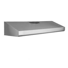Seamless commercial stainless steel under cabinet hood. Stainless steel glass parametric panel captures smoke. 3-speed 450 CFM max motor with push button control. Two 3W LED lights for bright cooking surface. Multi-exhaust options for top or rear venting. Removable, washable aluminum filter. 35.75W x 21D x 6H in. 1-year limited warranty. Classic design combined with modern technology to complete your kitchen renovation High-tech stainless steel parametric panel design allows for 50% more smoke capture and over 98.9% oil capture Exhaust venting: Top 7-inch round with damper, Top 3.25 x 10 inch rectangular with damper, or Rear 3.25 x 10 inch rectangular with damper About KOBE Range HoodsA world leader in quiet kitchen ventilation, Kobe Range Hoods are designed by the Japanese-based Tosho & Company, Ltd. Their products feature revolutionary QuietMode technology, inspiring their motto: So Quiet&hellip; You Won't Believe It's On! The result of extensive research and development, the innovative QuietMode feature allows you to operate your range hood without irritating fan noise while cooking or entertaining guests in the kitchen. Kobe Range Hoods has been providing quality products and exceptional customer service in the United States and Canada for over 40 years.