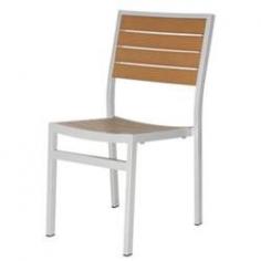 OWS3155: Features: -Collection: Napa. -Extra thick 2mm rustproof powder coated aluminum chairs are very durable and stackable. -Dura wood (synthetic wood) has been through rigorous laboratory testing including 3000 hours of direct UV exposure. -Designed to commercial specifications for resorts, hotels and the discerning homeowner. -Ideal for indoor or outdoor patios, restaurants, cafes, weddings or for any gathering. Style: -Contemporary. Dimensions: Overall Height - Top to Bottom: -35. Overall Width - Side to Side: -18. Overall Depth - Front to Back: -22.