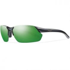A performance-driven accessory for all your outdoor endeavors, Smith's Parallel Max Sunglasses provide more coverage, while maintaining a minimalist look and feel. Includes interchangeable lenses for changing light conditions.Medium fit; large coverage; Nine base curve provides maximum amount of wrap around your face. Green SOL-X Mirror lens&#x97;with 10% VLT (Visible Light Transmission)&#x97;has a true color Grey lens base with multi-layer Green Mirror coating to cut glare and reduce eye fatigue in bright, sunny conditions. Lenses provide 100% protection from harmful UVA/B/C rays. Polarized lenses reduce glare from snow, water, asphalt; provide truest color and object definition; reduce eye fatigue. Scratch- and impact-resistant Carbonic TLT lenses are optically corrected to maximize visual clarity and object definition&#x97;ideal for sport and casual use. Tapered LensTechnology (TLT) ensures distortion-free vision through a curved lens. Hydroleophobic lens coating repels moisture, grease, and grime. Evolve frame&#x97;durable, lightweight, fully transparent (Rilsan Clear material made from renewable castor plants; over 53% bio-based). Hydrophilic Megol nose and temple pads grip your skin to help keep the frame in place; gripping power increases when introduced to moisture. Includes interchangeable Ignitor and Clear lenses:. Ignitor lenses for medium to overcast conditions with 32% VLT and 100% protection from harmful. UVA/B/C rays; maximize an object&#x92;s definition and enhance depth perception. <