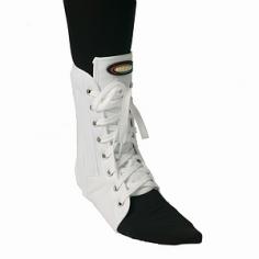 Maxar Canvas Ankle Brace (NAN-115) is made with heavy canvas material and soft flannel lining for comfort and longer usage. Four anatomically shaped aluminum stays ensure better support and help stabilize the ankle. Lace-up design maximizes support of the ankle joint and ensures better lateral fit. The tongue and side panels are lined for extra comfort. Lightweight and breathable fits easily in most shoes. Fits right or left ankle. Size: S. Colors: White. Highly recommended by Doctors for: Greater stabilization of the ankle joint. Rehabilitation after cast removal or following ankle surgery. Support following a moderate strain or sprain. Prevention during sports or highly strenuous physical activities.