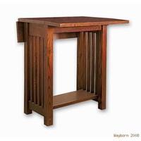The Santa Rosa End Table features convenient adjustability for dynamic use. Split level body. Slat sides and simple profile. Fold-down leaves. Medium wood finish suits any decor. Dimensions: 23.5W X 22D X 26H inches. What We Like About the Santa Rosa End TableFrom living rooms to hallways the Santa Rosa End Table adjusts to your needs. Fold-down leaves adapt to specific design situations. Keep it up to fill an area or fold it down to conserve space. The design is stable in any setting leaving you free to decorate as you wish. Plants pictures and books all fit on the generous table surface. Slat-sided design and a medium wood finish create a traditional accent suitable to modern styling. Built to last the dynamic feature will make an impression for many years to come. About WaybornWayborn Furniture & Accessories Inc. is a leading importer and wholesaler of decorative home accessories located in City Of Industry Calif. In the early years the foundation of Wayborn's business was selling cormandel screens and black lacquer cabinets. Since then it has expanded its line to fulfill the needs of the ever-changing home furnishings trend. Its products are handmade from natural arts and artifacts and are manufactured and imported from China. Wayborn is committed to providing superior service to retailers while maximizing the value of the products it supplies. Fold-down leaves fit the Santa Rosa End Table to a variety of unique design situations. Traditional influences suit a variety of interior themes.